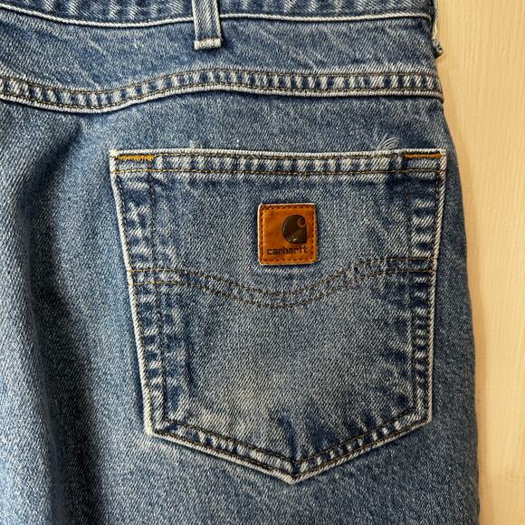 Carhartt Relaxed Fit Jeans Mens Size 42x30 Utility Work Outdoors Rugged Heavy - Picture 7 of 10